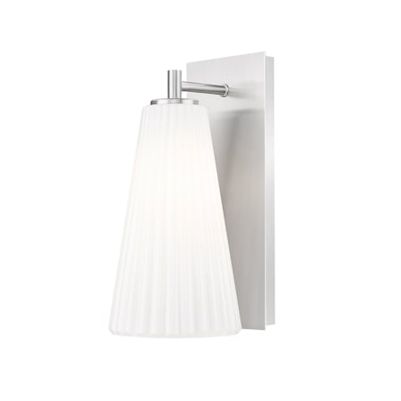 Z-Lite Farrell 1 Light Wall Sconce, 6in. W x 12.75in. H, Brushed Nickel 3043-1SS-BN